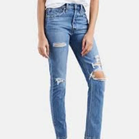 Levi’s Premium 501s High Rise Skinny (2019), Capital E, 29x28, NWT, $98 MSRP - Picture 2 of 15